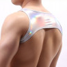 MenSexyWear Crop court BRIGHT Silver